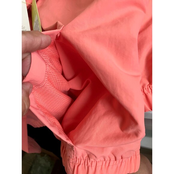 NWT All In Motion Coral Pink Nylon Hooded Jacket Size Small - Picture 9 of 11